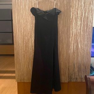 Song of Love Black Off-the-Shoulder Maxi Dress